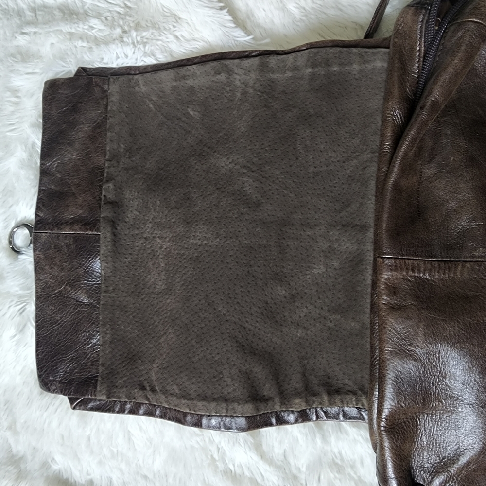 Ameri Leather Dark Brown Genuine Leather Backpack… - image 4